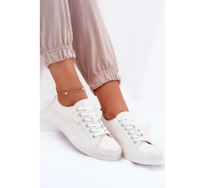 Dámské plátěné tenisky Big Star – bílé