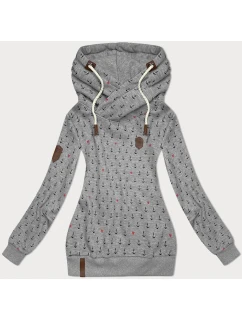 Dámská mikina (2304) šedá s potiskem -Goodlooking