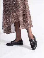 Praktické mokasíny černé dámské bez podpatku Praktické mokasíny černé dámské bez podpatku