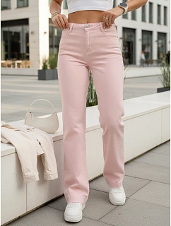 Dámské široké džíny růžové FashionStreet UY2970