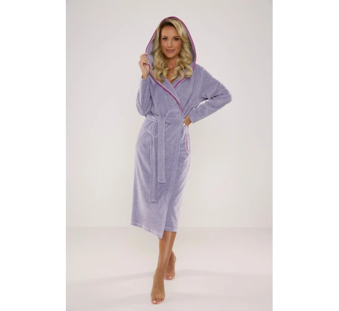 Dlouhý dámský župan s kapucí model 17728766 - De Lafense