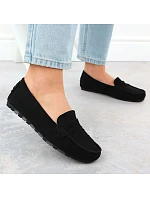 Dámské černé semišové mokasíny polobotky Potocki WL09301