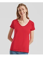 Fruit of the Loom Lady-Fit Iconic 150 V-Neck T Dámské tričko s výstřihem do V 16.1444 red Fruit of the Loom Lady-Fit Iconic 150 V-Neck T Dámské tričko s výstřihem do V 16.1444 red