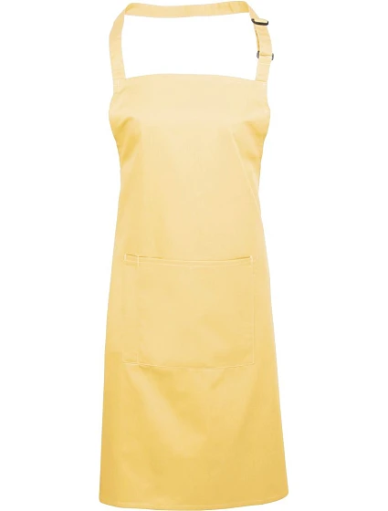 Premier PR 154 Zástěra s laclem a kapsou na břiše "Colours" 39.0154 lemon Premier PR 154 Zástěra s laclem a kapsou na břiše "Colours" 39.0154 lemon