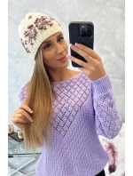 Dámská čepice Florence K350 ecru+bordeaux Dámská čepice Florence K350 ecru+bordeaux