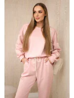 Komplet teplákové + kalhoty máslová látka pudrově růžová Komplet teplákové + kalhoty máslová látka pudrově růžová