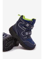 Zateplené Dětské Sněhule Trapery Big Star OO374048 Tmavě modré Zateplené Dětské Sněhule Trapery Big Star OO374048 Tmavě modré