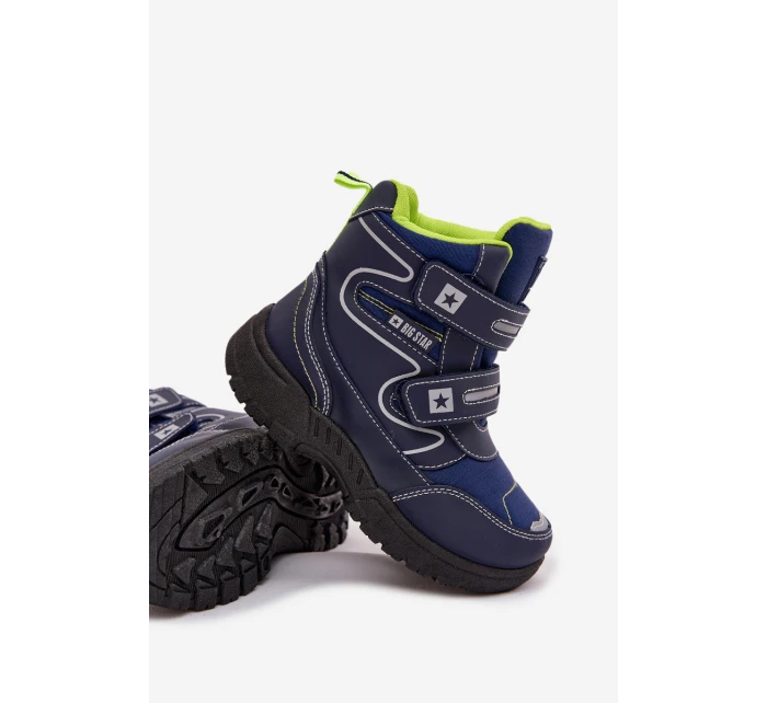 Zateplené Dětské Sněhule Trapery Big Star OO374048 Tmavě modré Zateplené Dětské Sněhule Trapery Big Star OO374048 Tmavě modré