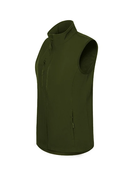 Trail softshellová vesta dámská military