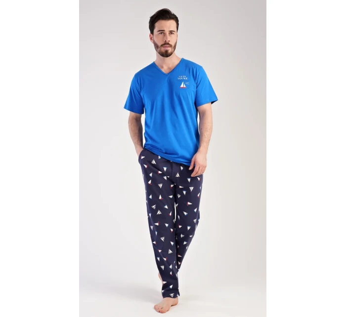 Pánské pyžamo dlouhé Loďka