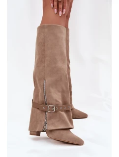 Kozačky na podpatku model 217210 Step in style