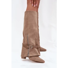 Kozačky na podpatku model 217210 Step in style Kozačky na podpatku model 217210 Step in style