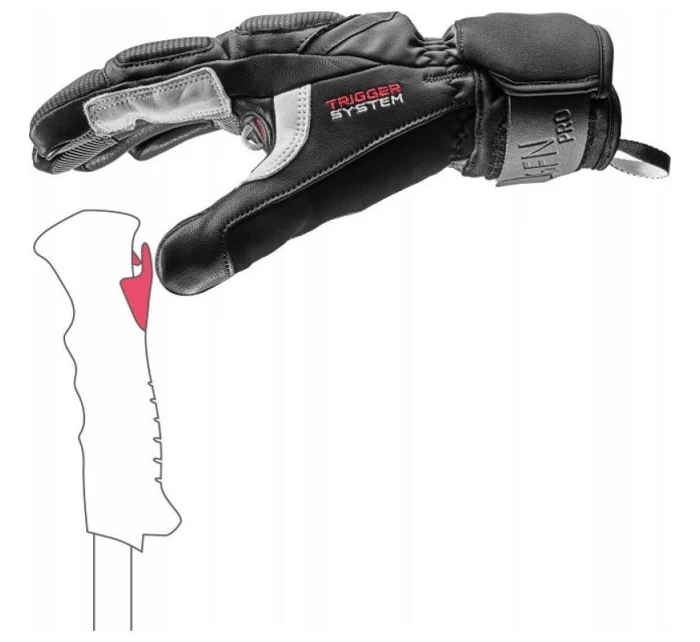 LEKI Rukavice Griffin Pro 3D black/white 8.5