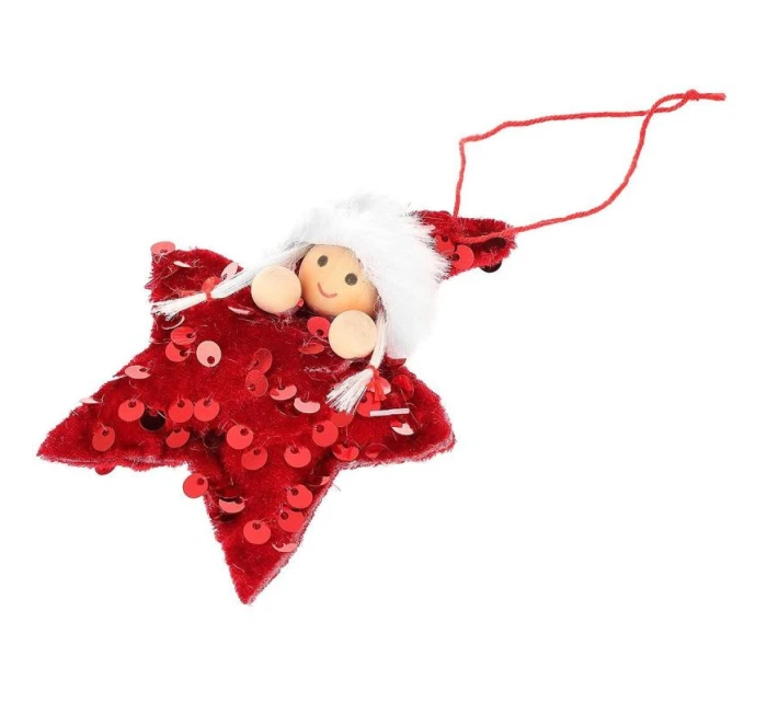 SADA PŘÍVĚSKŮ 3 KS HVĚZDIČKY PRO PANENKY FLITRY ČERVENÁ