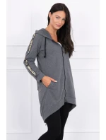 Mikina se zipem na zádech graphite melange Mikina se zipem na zádech graphite melange