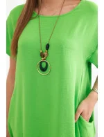 Šaty s kapsami a přívěskem zelená jasná Šaty s kapsami a přívěskem zelená jasná