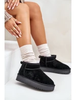 Dámské semišové sněhule na platformě černé model 21670434 - Boto Dámské semišové sněhule na platformě černé model 21670434 - Boto