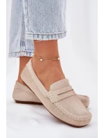 Semišové Dámské Mokasíny Big Star model 21693806 Béžové - Big Star Shoes
