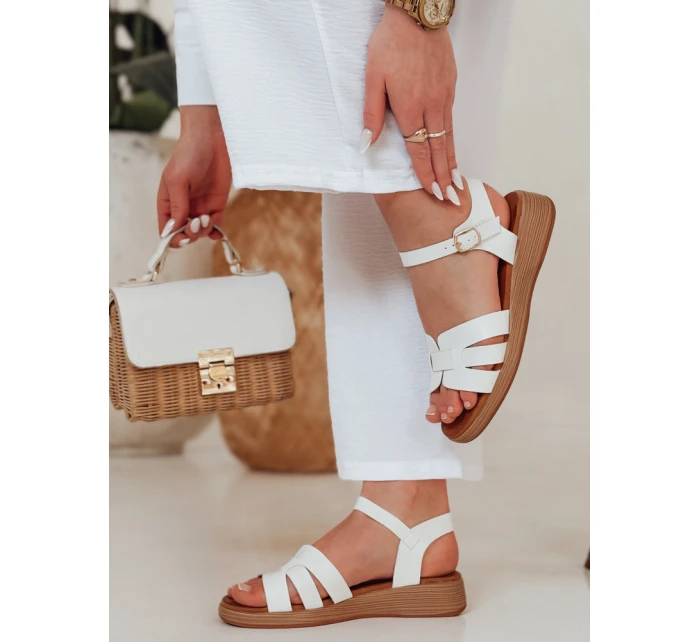 sandály na nízkém podpatku bílé Dstreet model 21985131 - FashionStreet