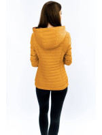 Žlutá bunda s asymetrickým zipem (DL015)