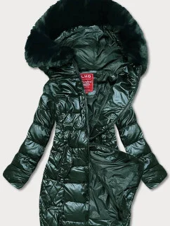 Zelená vypasovaná dámská zimní bunda model 21246904 - LHD