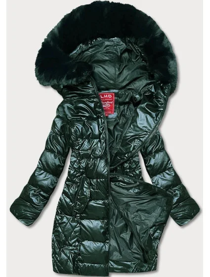 Zelená vypasovaná dámská zimní bunda model 21246904 - LHD
