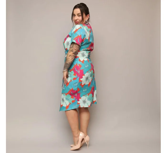 dámské květované šaty v délce ke kolenům model 20070198 - Moon