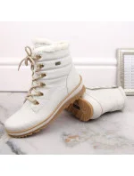 Kožené nepromokavé zateplené boty W white model 21391182 - Rieker