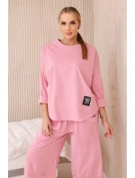 Komplet nových mikinových kalhot Punto tmavě pudrově růžová Komplet nových mikinových kalhot Punto tmavě pudrově růžová