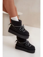 Sněhule na platformě model 21714033 Černé - D.Franklin