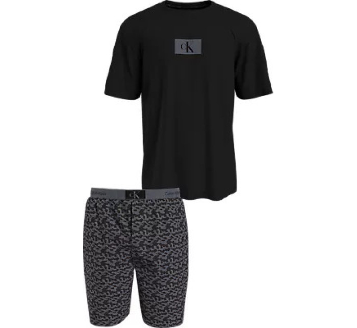 Spodní prádlo Pánské pyžamo S/S SHORT SET 000NM2431EPCO - Calvin Klein