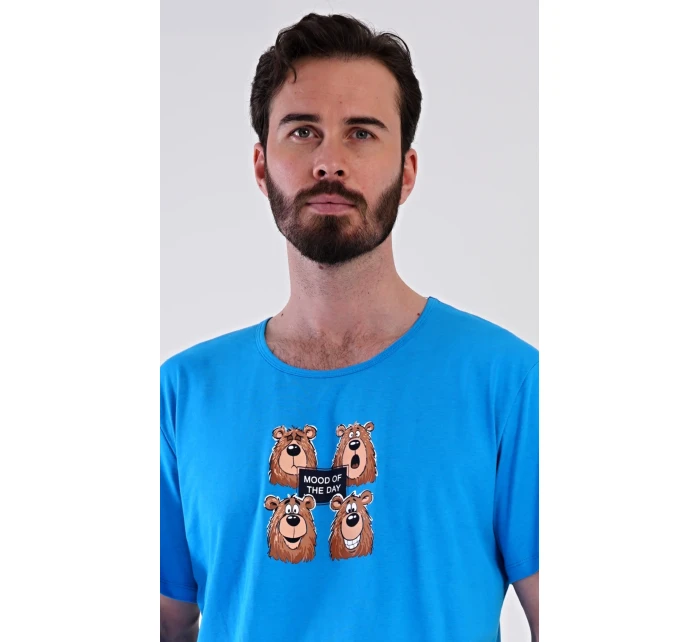 Pánské pyžamo šortky Méďa Happy Pánské pyžamo šortky Méďa Happy