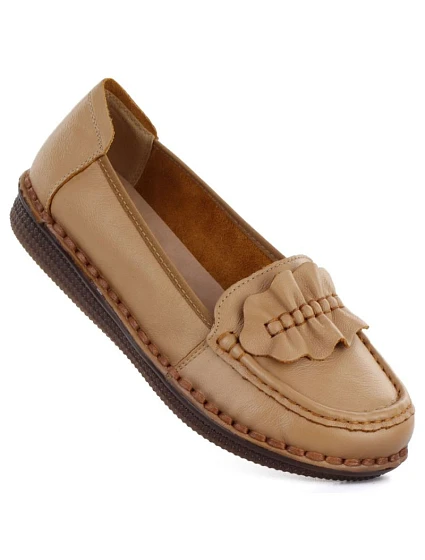 Dámské kožené mokasíny polobotky camel Artiker model 22081754 - Hikvision