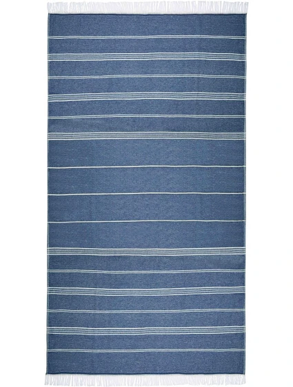 The One Towelling Recycled Hamam Towel Hamam ručník "Recycled" 48.1059 navy The One Towelling Recycled Hamam Towel Hamam ručník "Recycled" 48.1059 navy