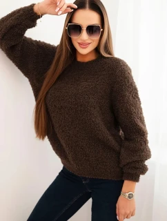 Svetr dámský z měkkého model 21421714 hnědý - K-Fashion