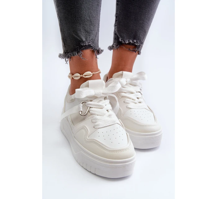 Dámské tenisky na platformě z ekokože Bílé Moun