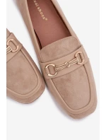 Dámské loafersy Mokasyny s ozdobou Béžové Palerina