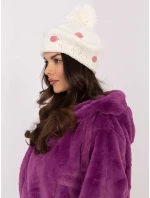 Czapka AT CZ model 20710175 ecru - FPrice Czapka AT CZ model 20710175 ecru - FPrice