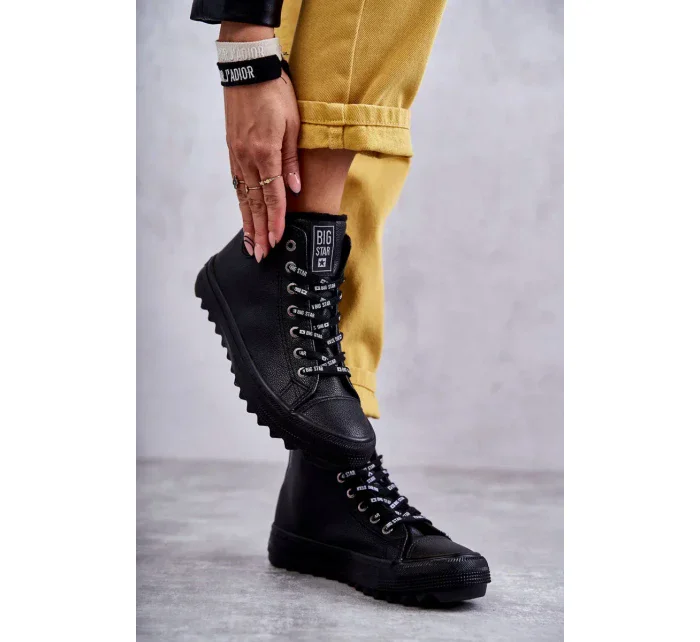 Dámské Tenisky Big Star Vysoké Zateplené Černé EE274110 Dámské Tenisky Big Star Vysoké Zateplené Černé EE274110