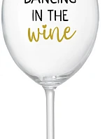 DANCING IN THE WINE - čirá sklenice na víno 350 ml