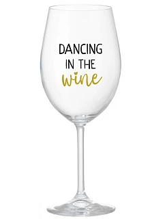 DANCING IN THE WINE - čirá sklenice na víno 350 ml