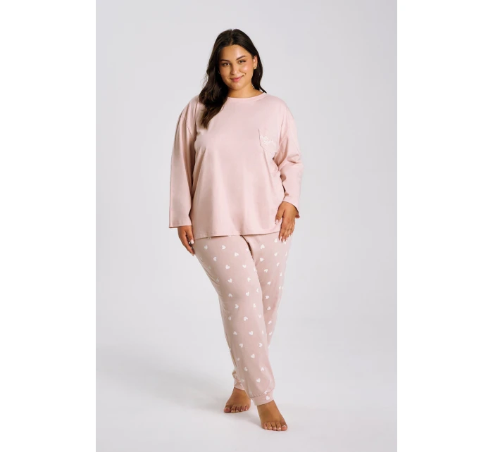 3468 DÁMSKÉ DLOUHÉ PYŽAMO NORI 2XL-3XL