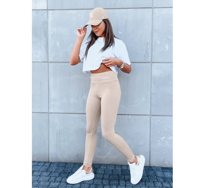 Dámské sportovní legíny SIMPLE camel Dstreet model 21970771 - FashionStreet