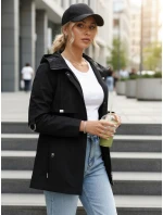 Dámská přechodná bunda s kapucí černá FashionStreet TY5626