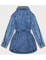 Světle modrá dámská džínová oversize bunda model 18568441 - A'DORO