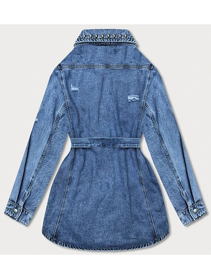 Světle modrá dámská džínová oversize bunda model 18568441 - A'DORO
