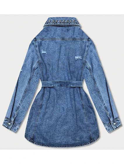 Světle modrá dámská džínová oversize bunda model 18568441 - A'DORO Světle modrá dámská džínová oversize bunda model 18568441 - A'DORO