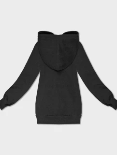 Dámská rozepínací mikina v grafitové barvě s kapucí model 21395726 - S'WEST