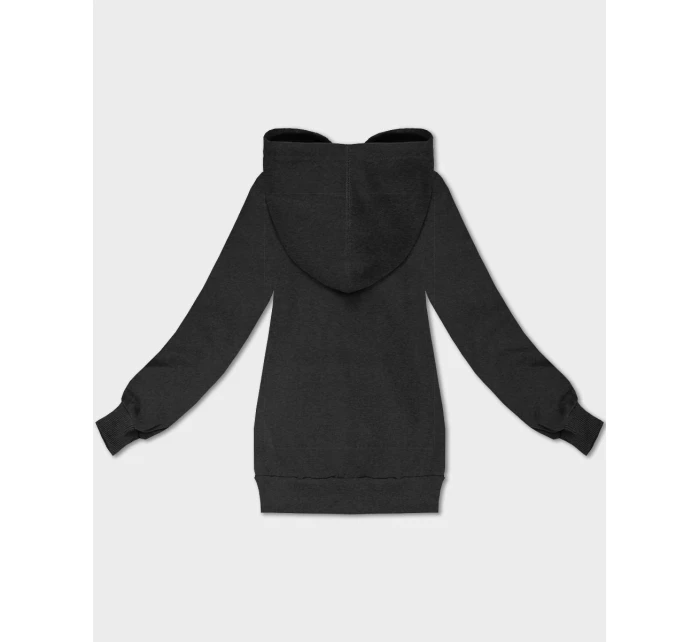Dámská rozepínací mikina v grafitové barvě s kapucí S'West (B-12#)