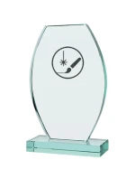 Gravírovaná skleněná trofej s pouzdrem + malířská výplň